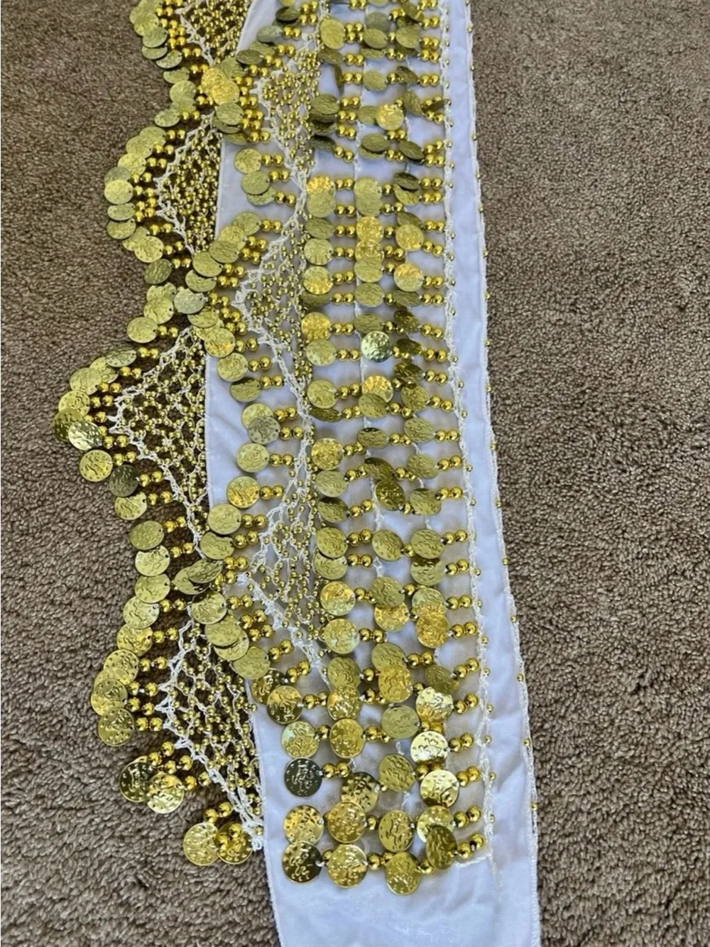 Women Belly Dance Hip Scarf with Coins Velvet Belly Dance Belt New